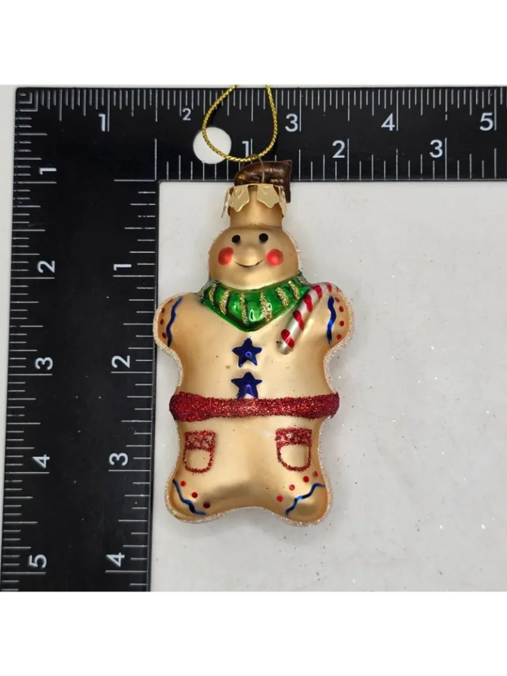 Christmas Ornament Glass Gingerbread Man Thomas Pacconi Museum Series 2003 VTG